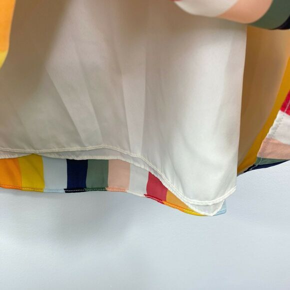 Cupcakes and Cashmere Pippa Multi Stripe A-Line Midi Skirt Women's Size 6 - Picture 5 of 10